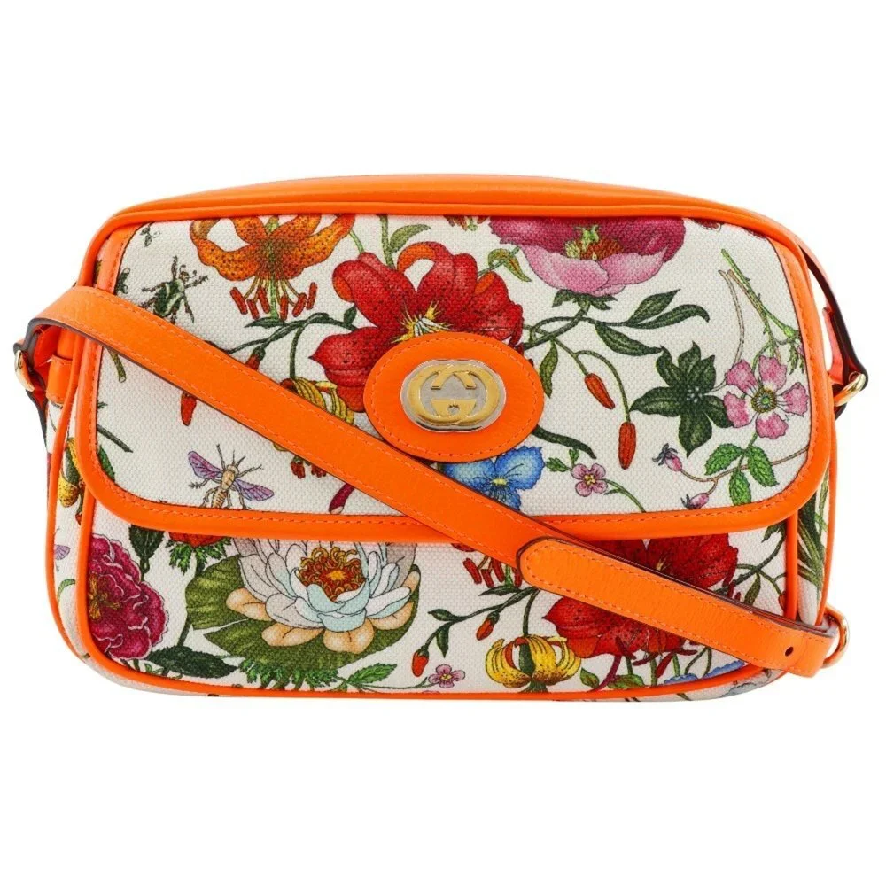 GUCCI Authentic Orange Leather Shoulder Bag - Picture 1 of 13